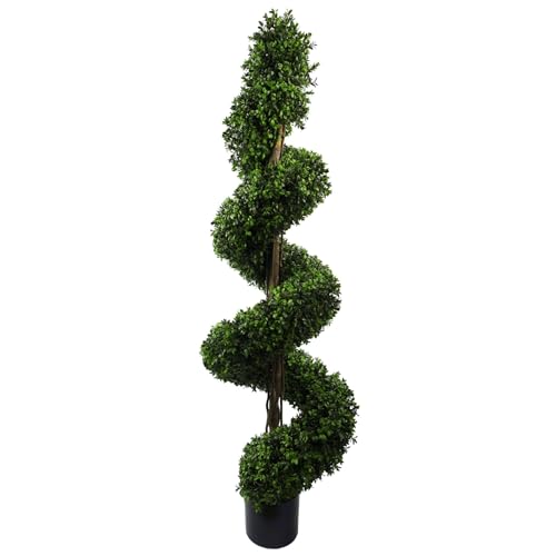 Leaf Geschützter künstlicher Formschnittbaum, 150 cm, Buxus Spirale, UV