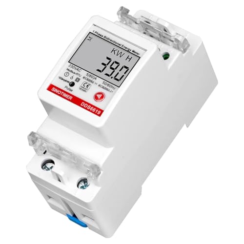 Kiudduy 2P DIN-Schiene Einphasen-Energiezähler Multifunktions-AC220V 5(60) A Spannung Strom Strom Energiezähler mit RS485 Modbus