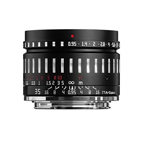 TTArtisan 35 mm F0.95 APS-C große Blende manueller Fokus spiegellose Kameras für Canon M Mount kompatibel mit M1 M2 M3 M6 M6II M10 M50 M100 M200