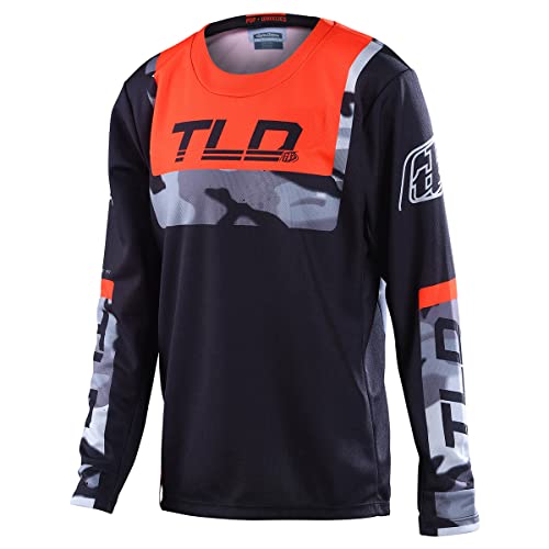 Troy Lee Designs Jungen Motocross-T, Schwarz Orange, XS