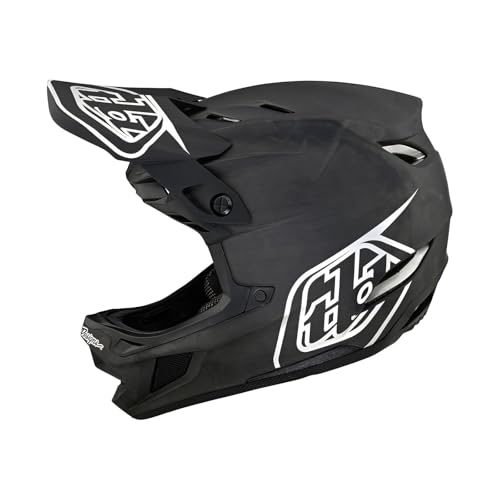 Troy Lee Designs D4 Stealth MIPS Carbon Downhill Helm (Black Matt/Silver,L)