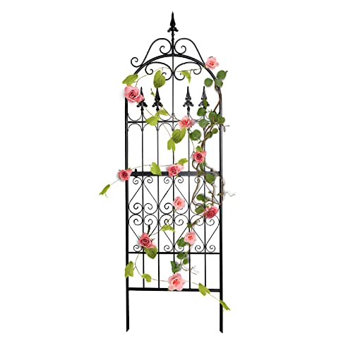 SCENDOR GARDEN Garten Rankgitter 182x55x1.3CM für Kletterpflanzen Metall Eisen Draht Rankhilfen für Outdoor Kletterpflanzen Unterstützung