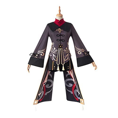 JGZGCG Genshin Impact Hutao Cosplay Uniform Perücke Cosplay Anime Spiel Hu Tao im chinesischen Stil Halloween-Kostüme & amp; Zubehör für Frauen