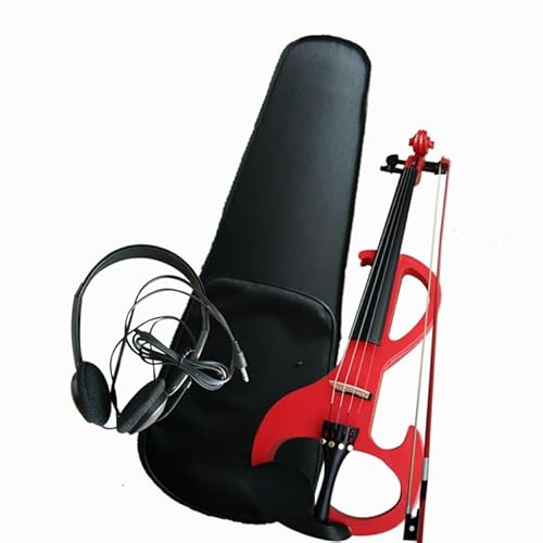 Standard Violine Schwarze Elektronische Geige Ist Aus Massivholz Gefertigt Und Sprühlackiert(Red)