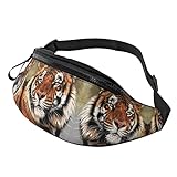 Hüfttasche mit niedlichem Tiger-Motiv für Damen und Herren, für Reisen, Yoga, Fitnessstudio, für Outdoor, Workout, Sport, Reisen, Laufen, Schwarz , Einheitsgröße