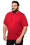 JP 1880 Herren Bauchfit Polo-Pullover, Salsa, 3XL EU