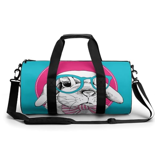 Kaninchen Sport Duffel Bag Sporttasche Reisetasche Handgepäck Tasche Schwimmtasche Weekender Bag 45x23x23cm