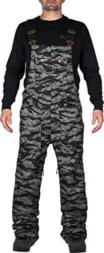 L1 Premium Goods Herren Overall Pant '21 Snowboardhose Wasserabweisende Atmungsaktive Hose, Tiger Camo, XS