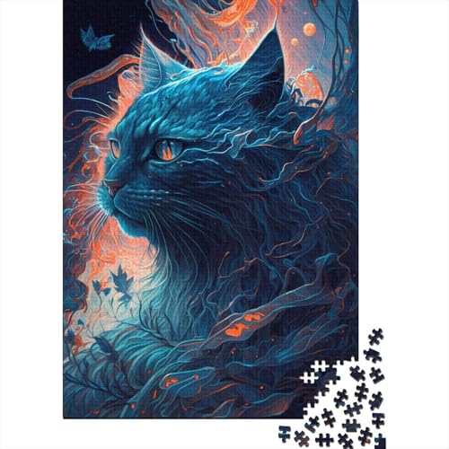 500 große Teile Puzzle für Erwachsene Fantasievolle Maine Coon Katze Puzzles Puzzles für Erwachsene Teenager Lernen Lernspielzeug Familienspiele 52x38cm