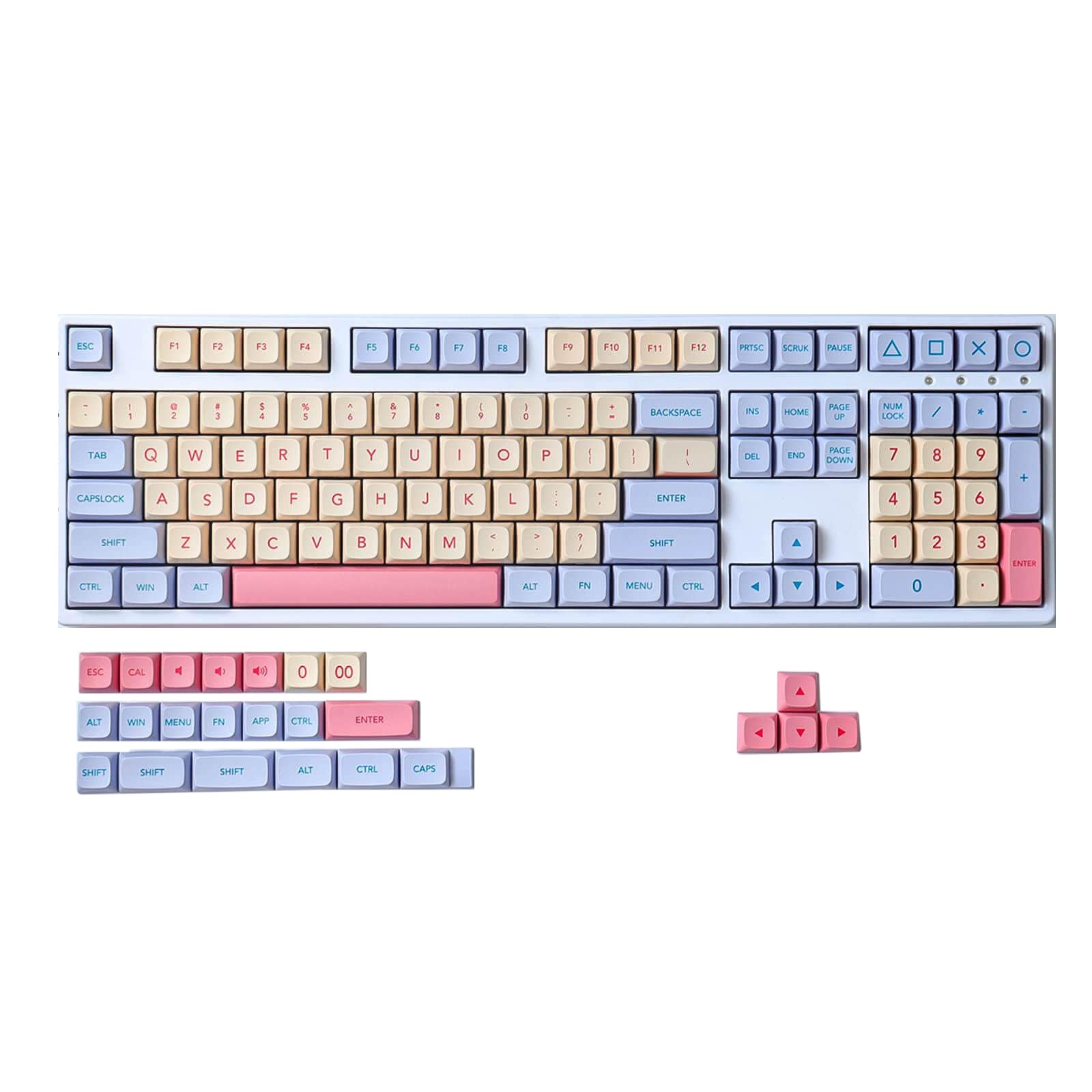 PBT-Tastenkappen, 132-Tasten-Thema, Sublimation, XDA-Tastenkappe, ForMX-Schalter, personalisierte mechanische Tastatur-Tastenkappen, Tastenkappen-Kollektion