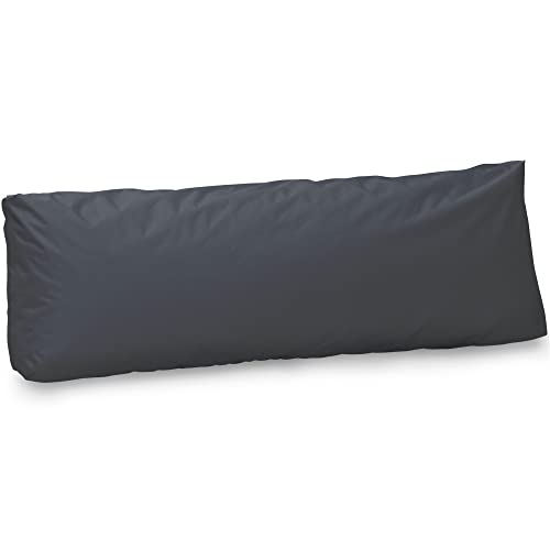 Jumbo XXL Palettenkissen Set von Spatium abnehmbar Bezug wasserdicht gesteppt Palettenpolster Palettenauflage Palettensofa (Anthrazit , Langes Rückenkissen 120x40x20)