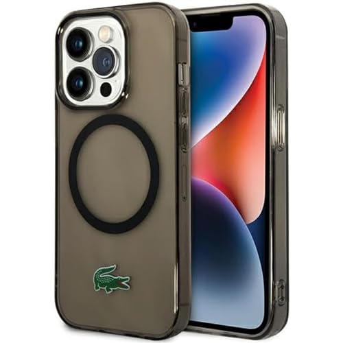 Lacoste LCHMP15LULOK Hülle für iPhone 15 Pro 6.1" Schwarz hardcase Transparent