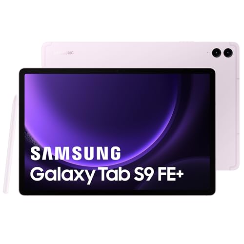 Samsung Galaxy Tab S9 FE+ Tablet, 30,8 cm (12,4 Zoll) WLAN 256 GB, S Pen inklusive, Akku mit langer Lebensdauer, IP 68 Zertifizierung, Silber, FR-Version