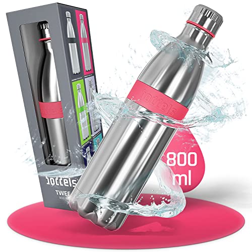 boddels Trinkflasche TWEE 800ml - Deine Isolierflasche für jeden Anlass (Himbeerrot)