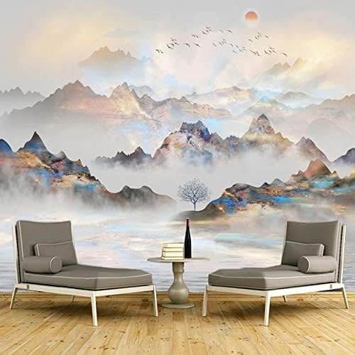 XLMING Goldene Landschaft 3D Tapete Home Dekoration Wohnzimmer Sofa Schlafzimmer Tv Hintergrund Wand-300cm×210cm