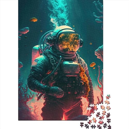 1000 Teile für Erwachsene, schwierige Puzzles, Deep End Celestial Diver, Holzpuzzles für Teenager, Geschenke, dekomprimierendes intellektuelles Lernspielzeug, 75 x 50 cm