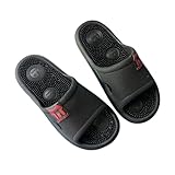 Plantarfasziitis Massage Hausschuhe Frauen Männer Fußpflege Sandalen Duschschuhe Mit Offener Zehenpartie Rutschfeste Sommerhausschuhe Für Den Innenbereich Förderung Der Durchblutung (Color : Black,