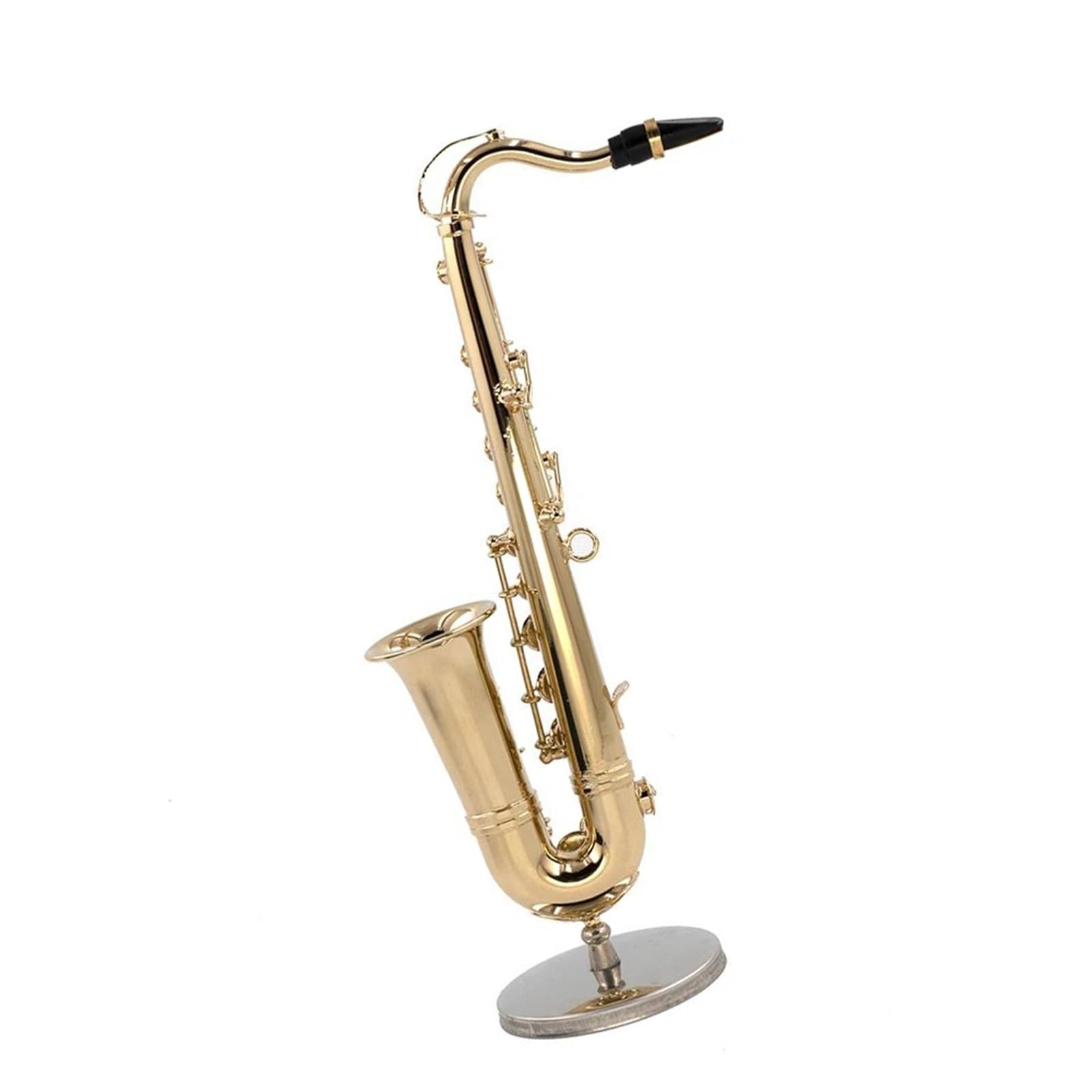 Miniatur-Tenorsaxophon-Modell Aus Kupfer Mit Unterstützung Für Mini-Musikinstrumente Musikinstrumente Miniatur (Size : 16cm)