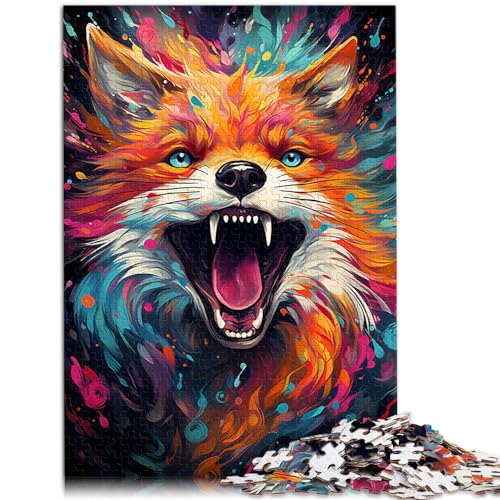 Puzzle zum Malen, Farbfuchs, 1000 Teile, für Erwachsene, schwierige Puzzles, Holzpuzzles, interessante Stressabbau-Puzzles, 1000 Teile (50 x 75 cm)