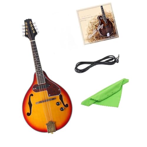 Mandoline Instrument Mandoline Gitarre Achtsaitige Mandoline Mandola Plug-in Elektrischer Sound(Type A yellow)