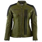 Rusty Stitches Lederjacke Alice Lady, Green/Black, 38