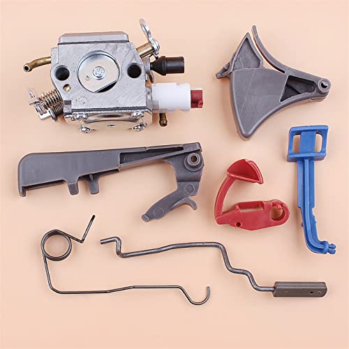 DOFABI Vergaser-Gashebelfeder-Choke-Stangenschalter-Kit, for Husqvarna, 350 353 346 340 345 Kettensägenteile, for Zama, C3EL18B Carb Schalter-Austauschsatz