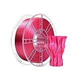 PLA Plus (PLA+) Shiny Silk 3D Printer Filament 1,75mm, Silk PLA+ Filament 1,75 Dimensional Accuracy +/- 0.02 mm, 1kg Spule(2,2 lbs) für FDM 3D Drucker (Silk Rosenrot)