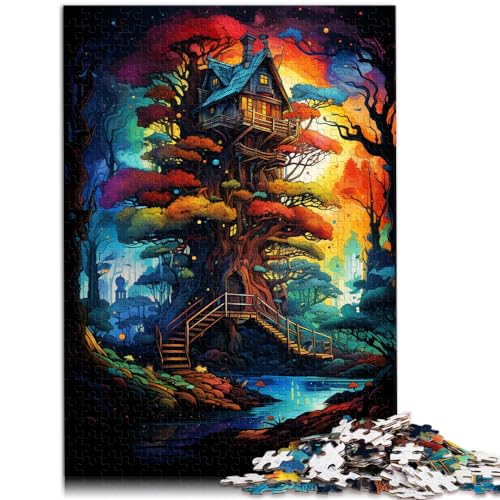 Puzzle „Baumhaus im Wald“ für Erwachsene, 1000 Teile, Puzzle-Geschenk, Holzpuzzle für anspruchsvolles Puzzlespiel und Familienspiel, 1000 Teile (50 x 75 cm)