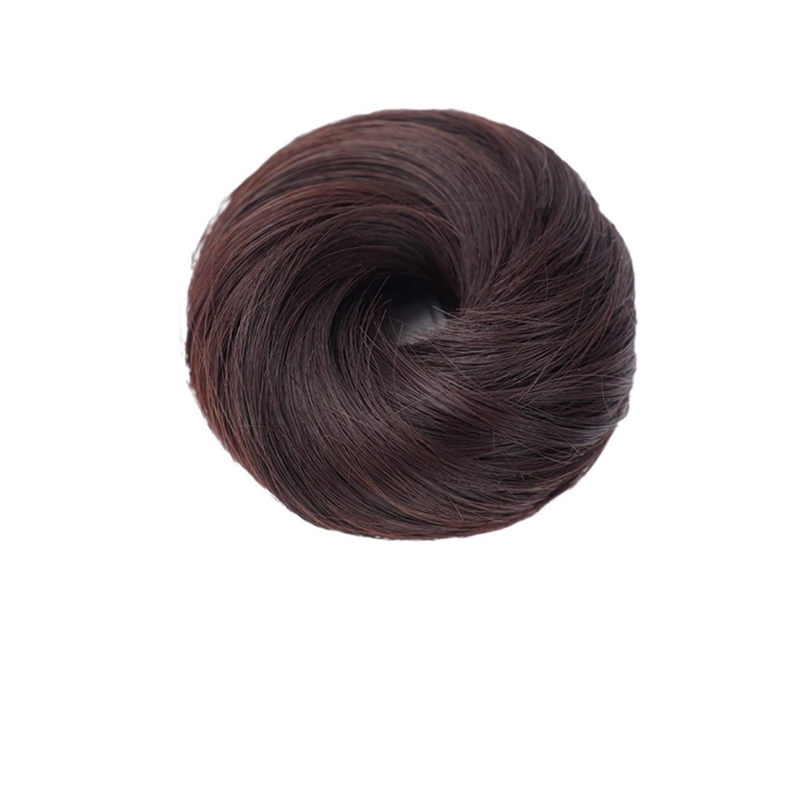 Haarteile Haarknoten Synthetischer Chignon mit Gummiband, braun, blond, glattes Haar, lockiges Chignon-Haarteil, Dutt, Kordelzug for Frauen Brötchen Haare(4/30HL)