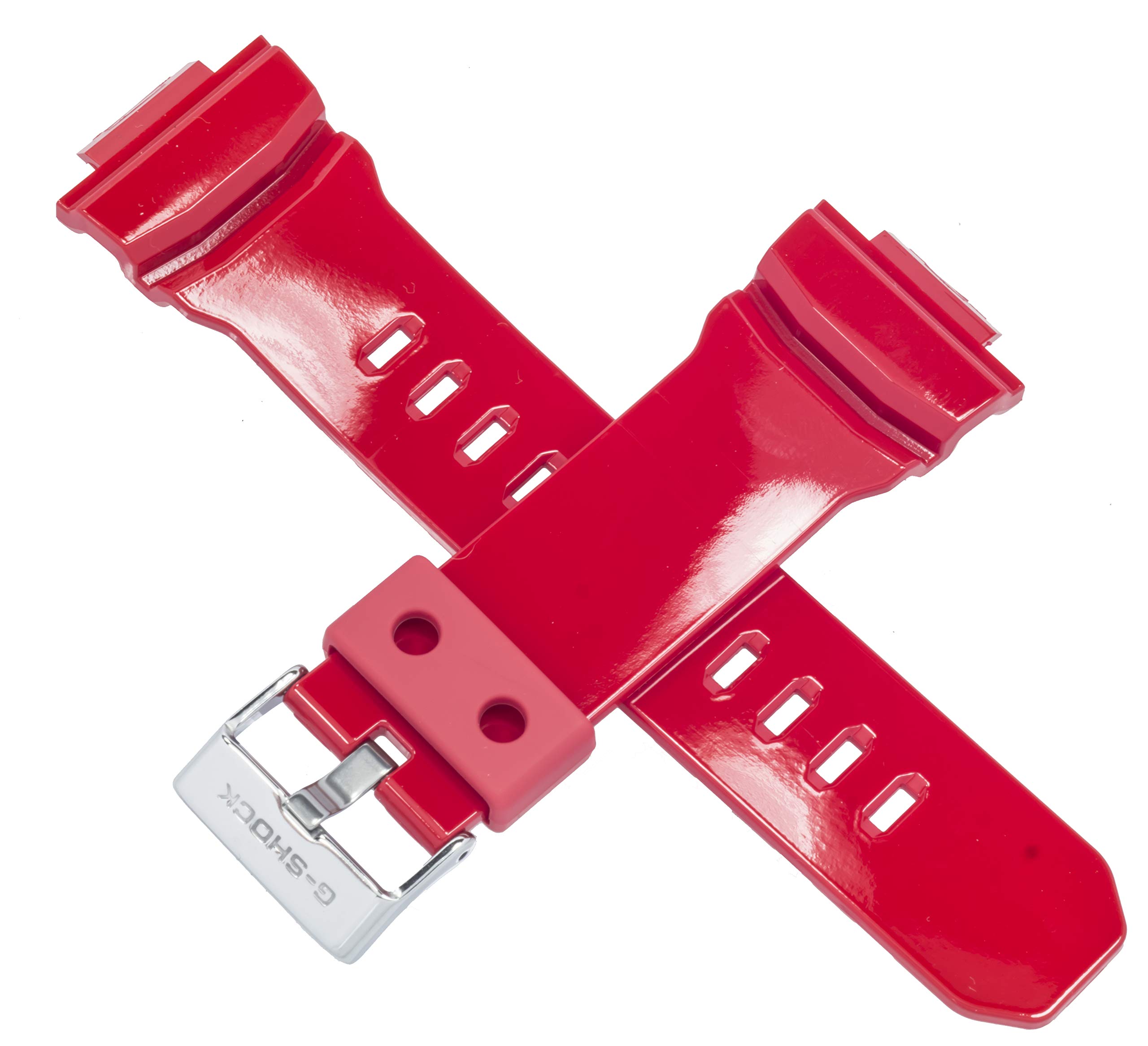 Casio 10514690 Uhrenarmband für GA-201RD-4A GA 201RD 201, Rot