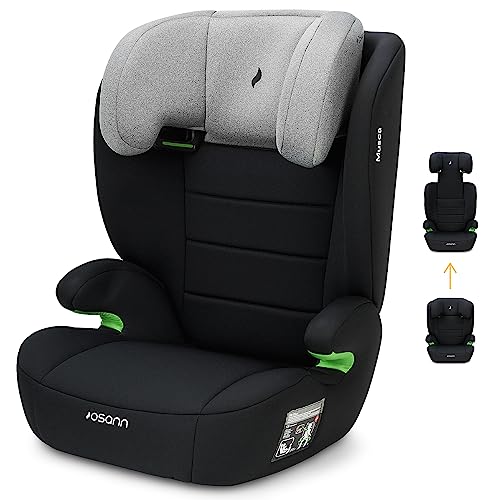 Osann Musca Kindersitz i-Size von 100 bis 150 cm, Auto Kindersitz ohne Isofix, Sitzerhöhung mit Rückenlehne - Grey Melange