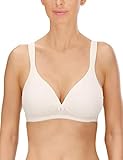 Naturana® BH Damen ohne Bügel [Cup A-D] I 100% Gepolsterte Träger I BH ohne Bügel mit nahtlosen Cups I Damen BH mit Unterbrustband 100 Champagner B