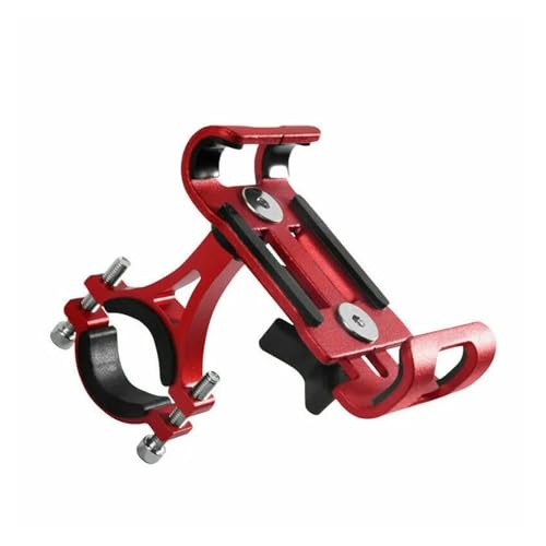 Handyhalterung Motorrad Metall Lenker Ständer Halterung Aluminium Legierung Telefon Montieren Handy Unterstützung Motorrad Telefon Halter Bike Stents Handyhalter Fahrrad(Red(360 Rotatable))