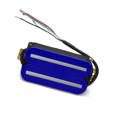 E-Gitarre Humbucker Pickup Keramik 4-Drähte Gitarrenteile Mit 57mm Stahlstange Multi Color e gitarren tonabnehmer (Color : Deep Blue-Sliver)