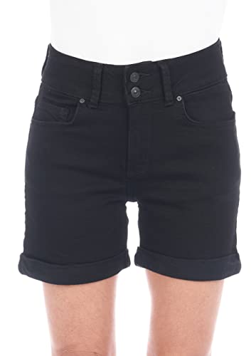 LTB Damen Shorts Becky X Kurze Jeans Hose Jeansshorts Hotpants Basic Denim Stretch Baumwolle Schwarz S, Größe:S, Farbe:Black to Black Wash (4796)