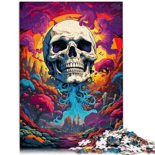 Puzzle, Lernspiele, Psychedelisches Skelett-Puzzle für Erwachsene, 1000-teiliges Holzpuzzle mit passendem Poster und Wissensblatt, 1000 Teile (50 x 75 cm)