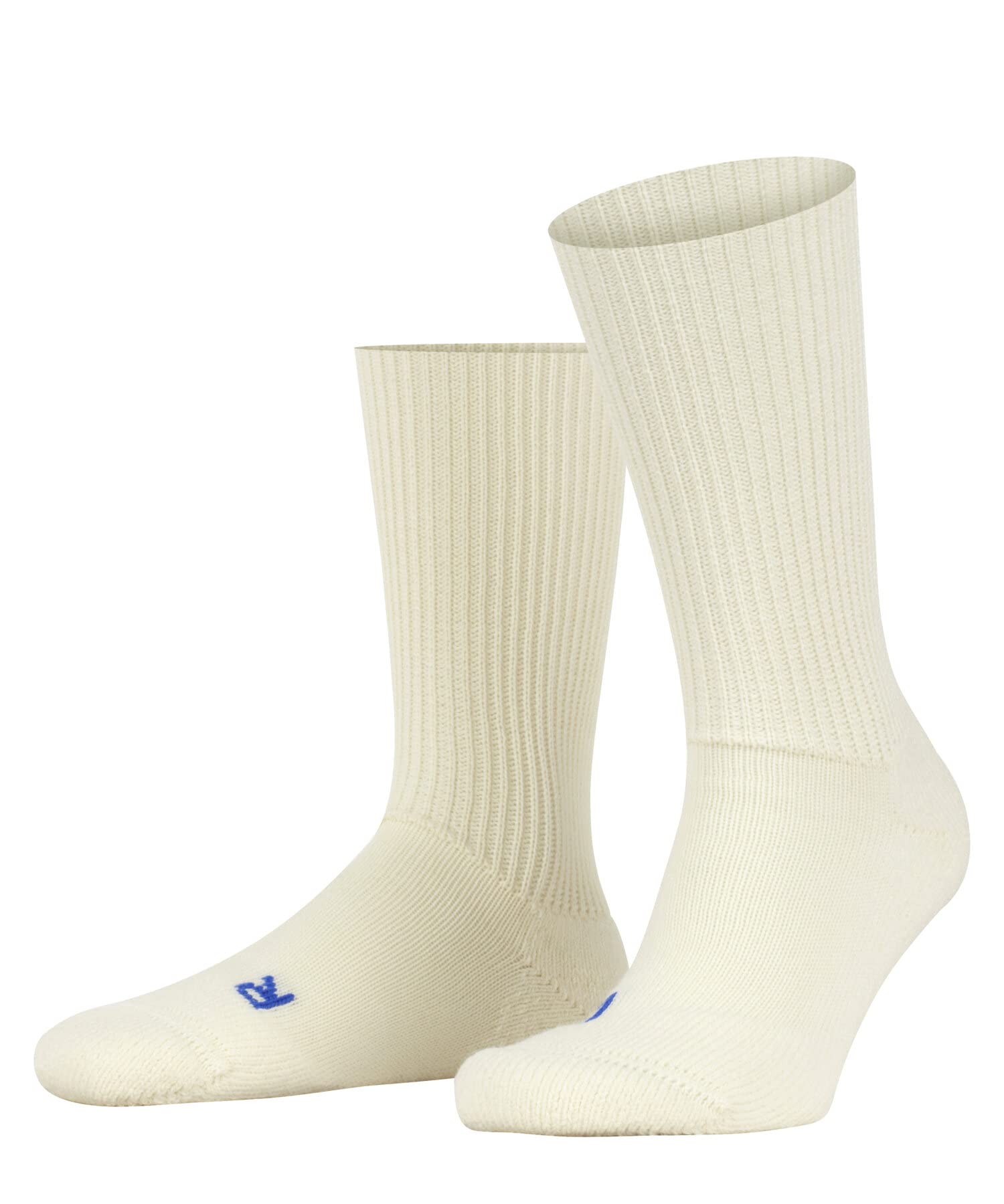 FALKE Unisex Socken Walkie Ergo U SO Wolle einfarbig 1 Paar, Weiß (Woolwhite 2060), 44-45