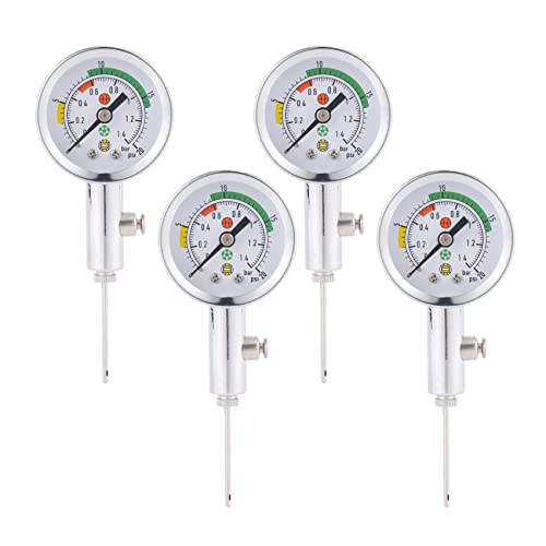 Uikdjgu 4X Ball Manometer Ball Druck Mess Werkzeug Basketball Volleyball Barometer