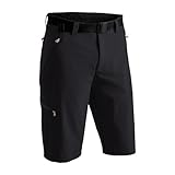 Maier Sports Nil Bermuda, Kurze Herren Wanderhose, Wasserabweisende Bermuda für Trekking und Hiking, PFC-frei, mSTRETCH pro 4 & Dryprotec, Schwarz, 68 (W53/54/L34)