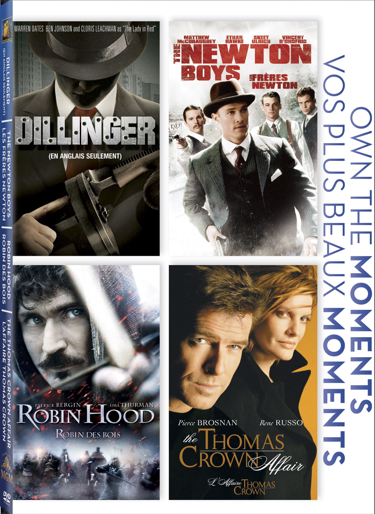 Dillinger / Newton Boys / Robin Hood / Thomas Crown Affair (Own the Moments)