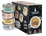 GranataPet Suppenkasper Multipack, Snacks für Katzen, Suppen gegen den kleinen Hunger, Leckerchen für extra Flüssigkeitszufuhr, Katzenfutter ohne Getreide & ohne Zuckerzusätze, 12 x 70 g