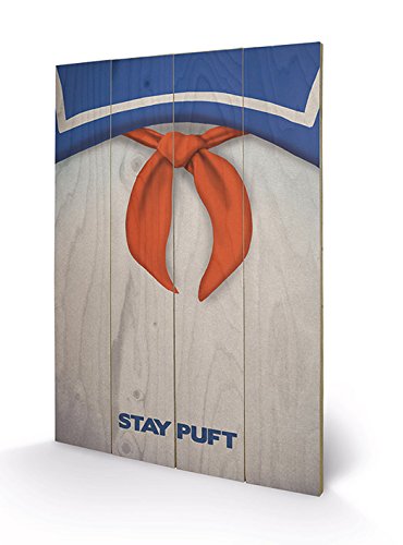 Pyramid International Ghostbusters (Stay Puft) Holzwand-Kunst, Holz, Mehrfarbig, 40 x 2.5 x 59 cm