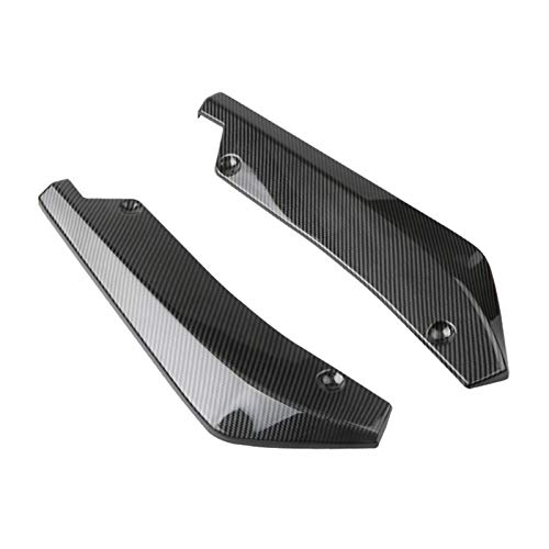 DOFABI 1 Paar Carbon Fiber Auto Heckstoßstangenlippe Diffusor Splitter Schutz Seitenverlängerungen, for, W204 E90 E92, for Benz, for Audi, A4 Stoßstangenhalterung(Carbon Fiber)