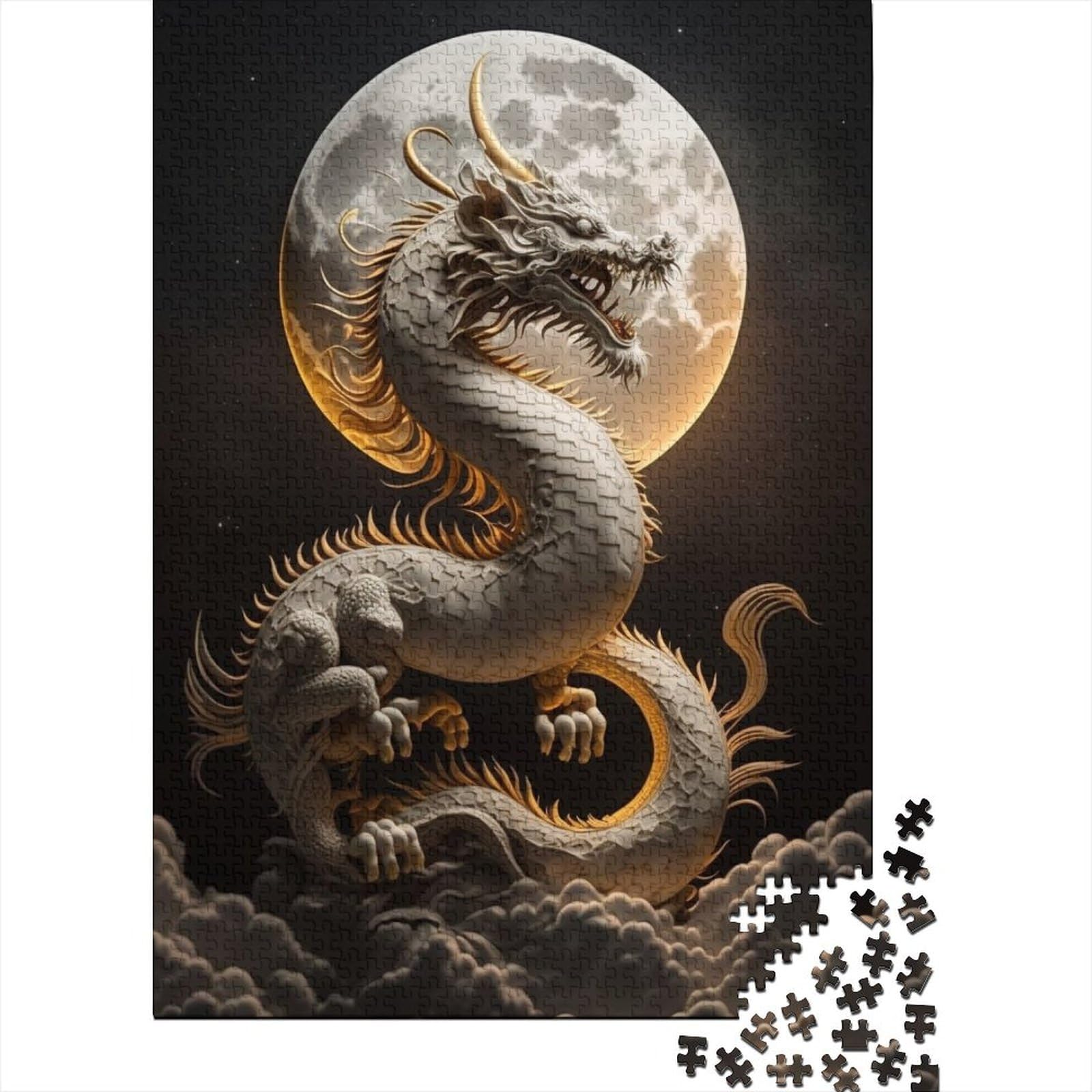 Brave Dragon Puzzles für Erwachsene und Teenager, 500 Puzzles für Erwachsene, 500 Teile, tolles Geschenk für die ganze Familie (Größe 52x38cm)