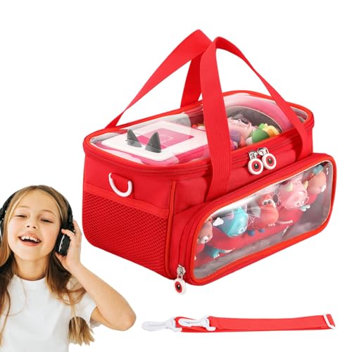 Lautsprechertasche, tragbare, gepolsterte Reisetasche mit Mullti-Taschen, externen Riemen, Tragetasche, schützende, multifunktionale Reise-Tragetasche für Blluetooth Boombox-Ständer, Zubehör