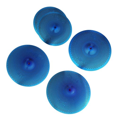 Blaues Handgefertigtes Low-Volume-Becken-Set 14'' Hi-Hat/16'' Crash/18'' Crash/20'' Ride Becken Schlagzeug-Becken-Set