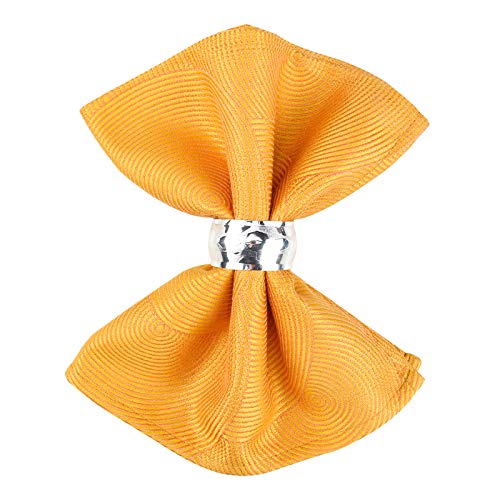 Wiederverwendbare Stoffservietten, Tuch Servietten Luxus Jacquard Küchentisch Servietten Weiches Abendessen Servietten for Restaurant/Hochzeit 6pcs / set(Orange)