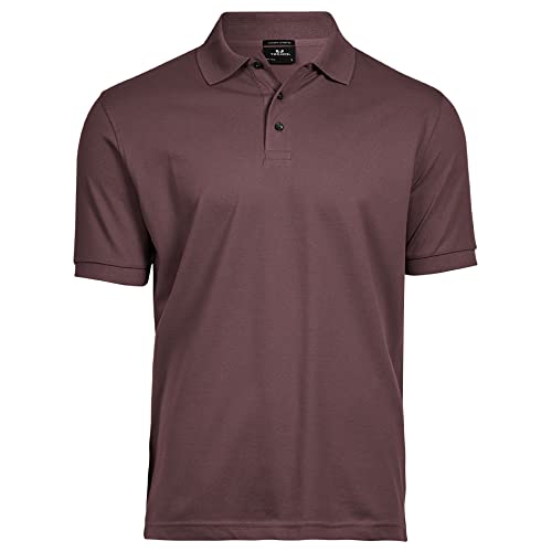 Tee Jays Herren Luxury Stretch Polo-Shirt, Kurzarm (L) (Traube)