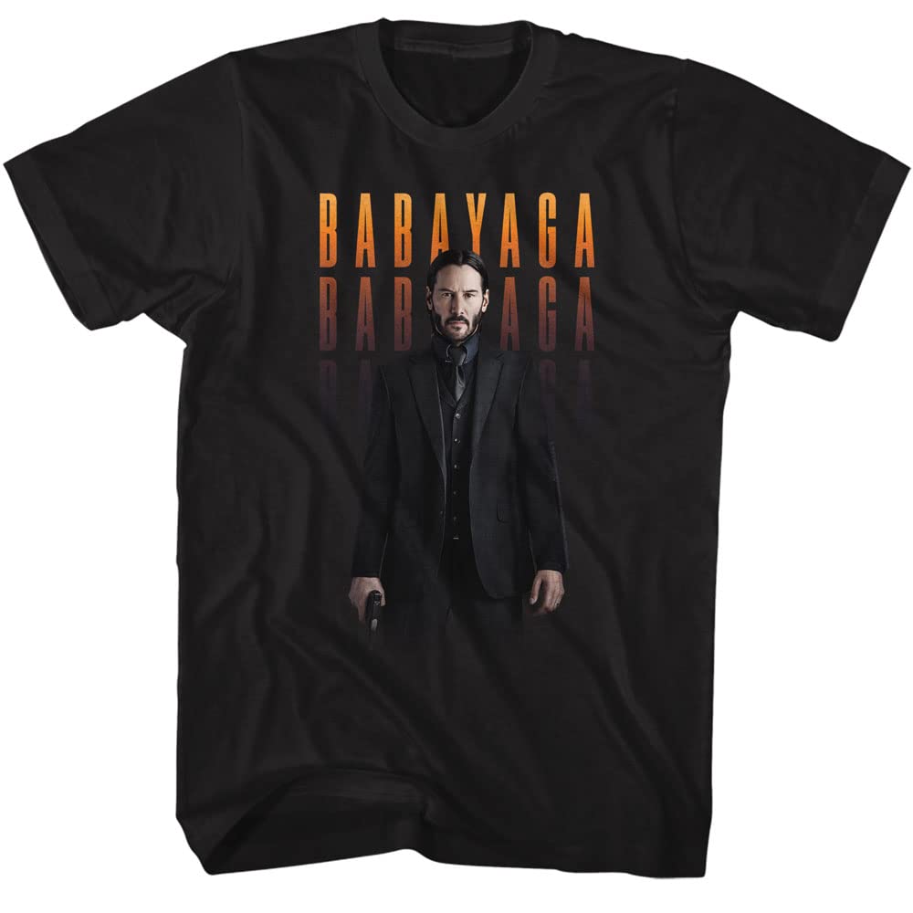 John Wick T-Shirt Baba Yaga Erwachsene Kurzarm T-Shirts Action Movie Graphic Tees Herren, Schwarz, 3X-Groß