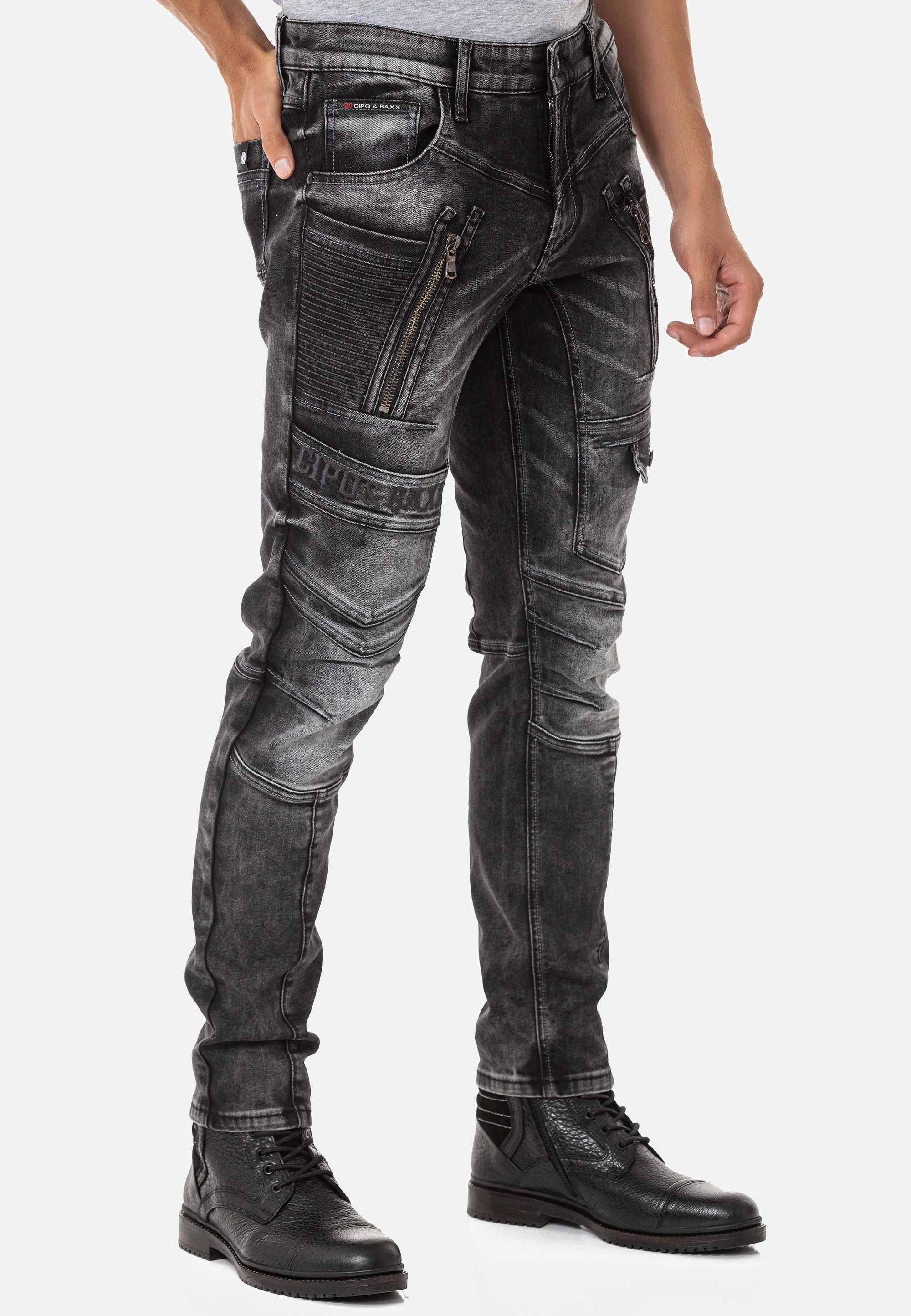 Cipo & Baxx Straight-Jeans, in extravagantem Look 3